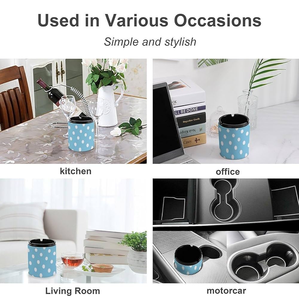 Amazon.co.jp: 灰皿 はいざら 水色 ブルー ドット柄 水玉 喫煙具